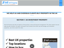 Tablet Screenshot of findukproperty.com